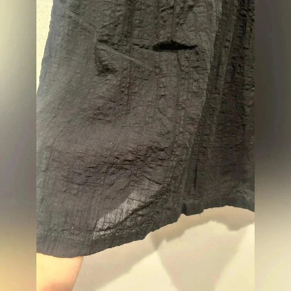 MAX STUDIO Black Flutter Sleeve Embroidered Neck Blouse / Size XS / - Picture 4 of 10